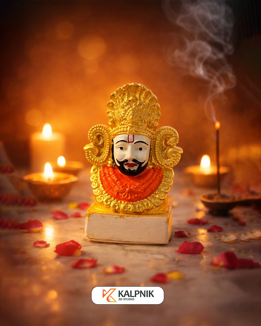 🌸 Khatu Shyam Ji Murti (3.5 Inch | Premium POP)